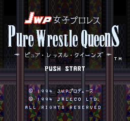 JWP Joshi Pro Wrestling - Pure Wrestle Queens (Japan) Title Screen